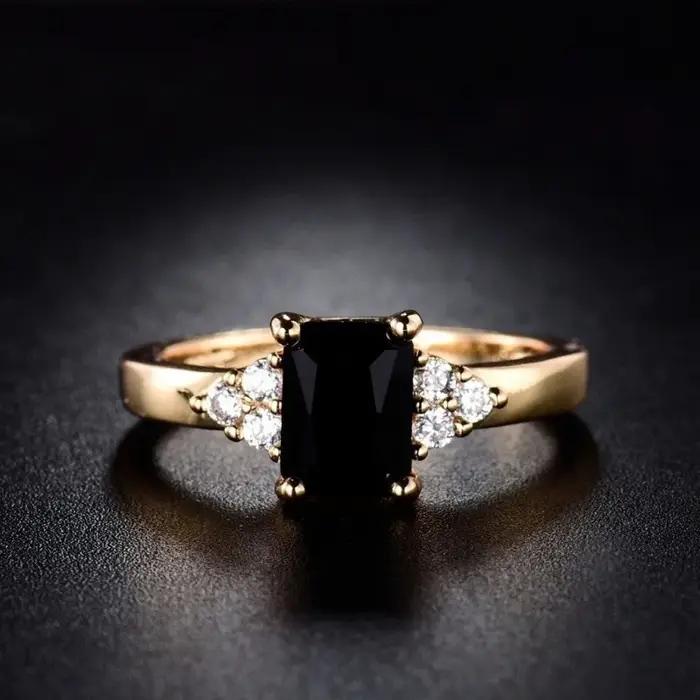 Bague en argent sterling 925 plaqué or 18 carats