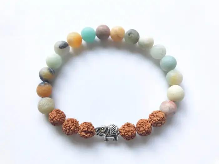 Bracelet Rudraksha en Forme d'Éléphant