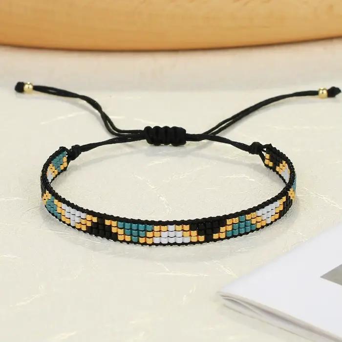KELITCH nouvelles femmes Bracelets amitié Bracelet chaîne Boho Miyuki verre graine perle à la main tissé Wrap Bracelet bijoux réglable