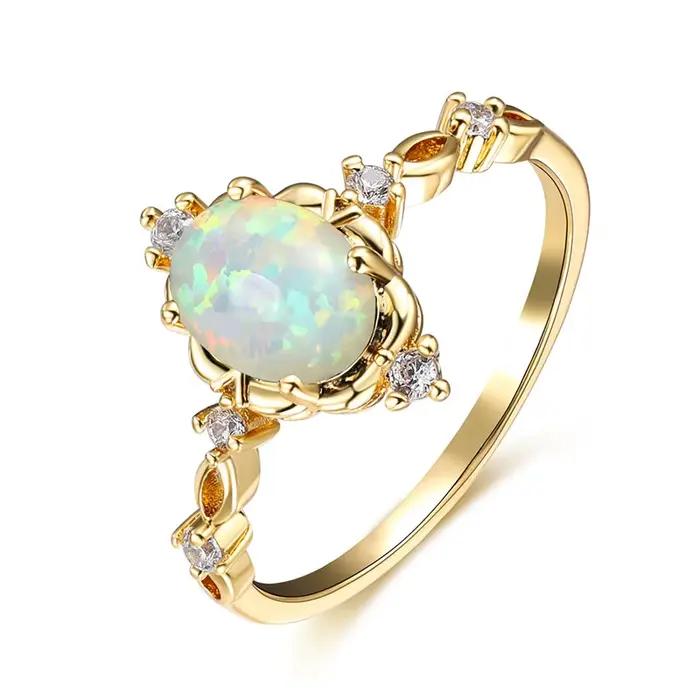 Bague de mariage à breloques couleur or argent
