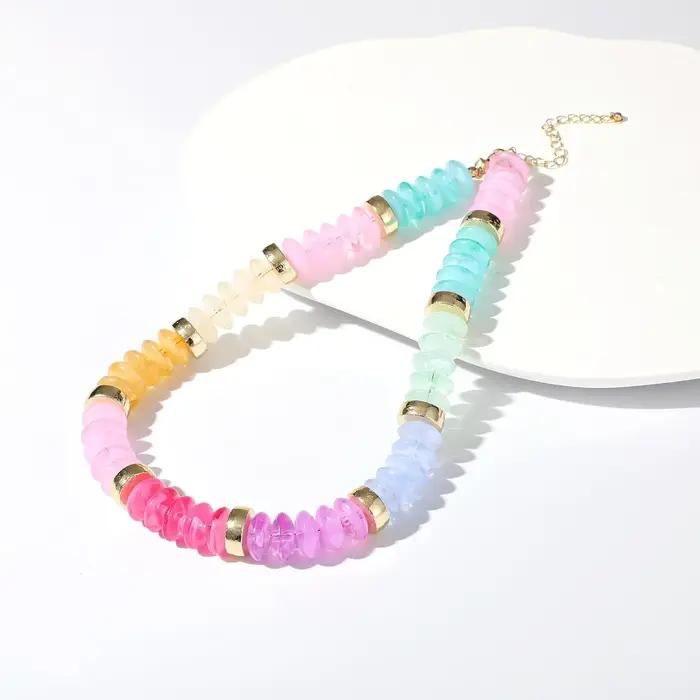 Collier ras du cou épais perlé pour femme en or 18 carats