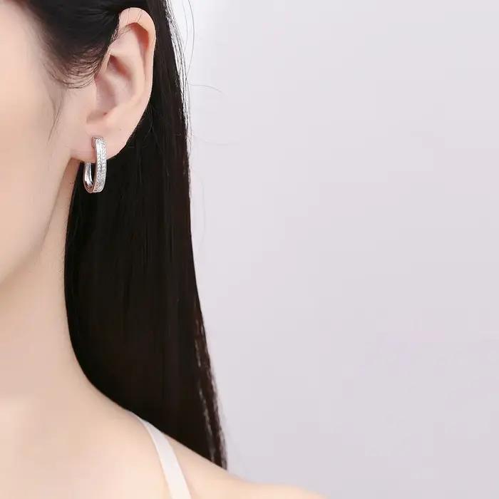 Boucles d'oreilles en argent regardé 925 pour femme