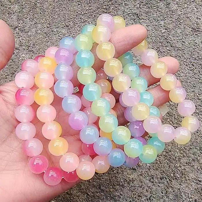 Bracelet élastique en pierre naturelle pour femme