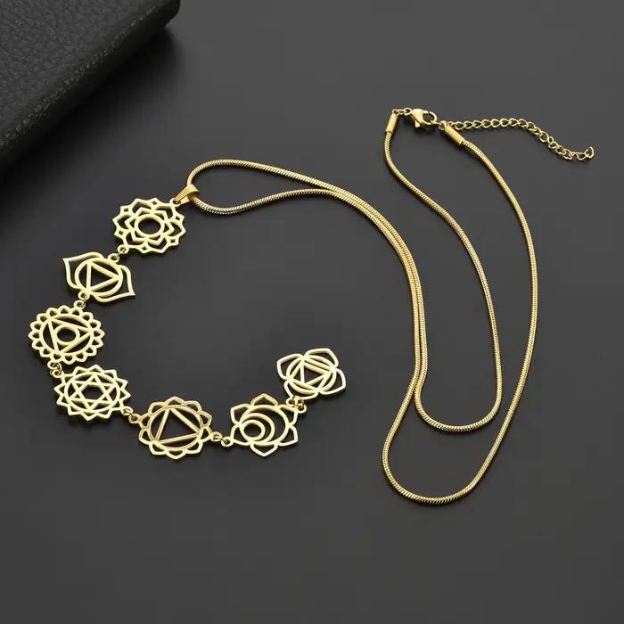 Collier de yoga KityKiss sept chakras original design pour la méditation et le bien-être spirituel offrir pour les occasions spéciales