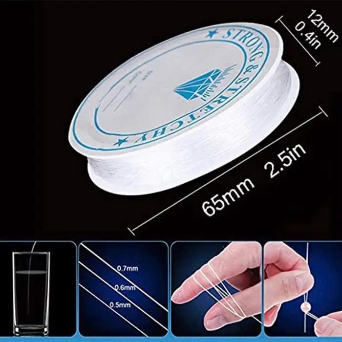 6 rouleaux/1 sac chaîne élastique pour Bracelets Bracelet