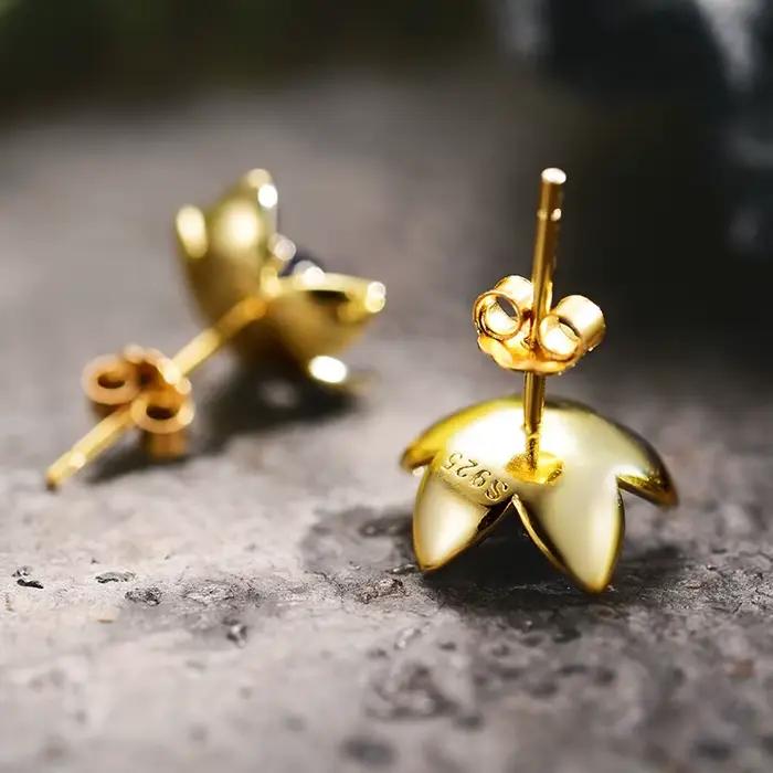 Boucles d'oreilles Lotus Fun en argent Sterling 925