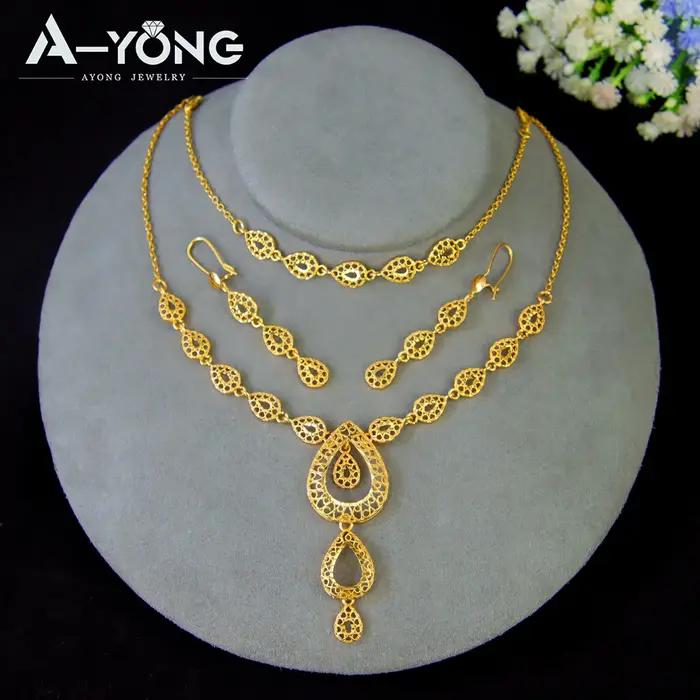 Parure de bijoux de mariage de luxe de Dubaï