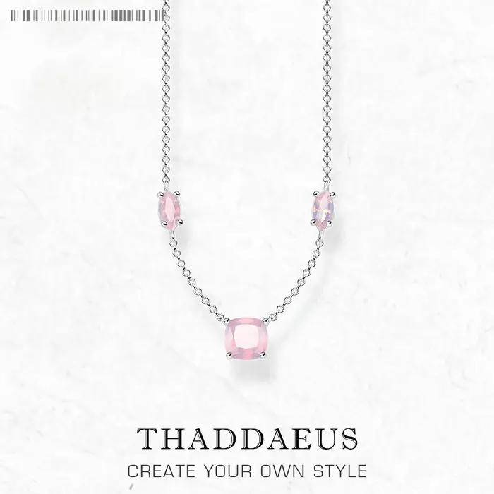 Ensemble de bijoux collier et boucles d'oreilles en pierre rose, tout nouveau cadeau romantique en argent Sterling 925 pour femmes, printemps