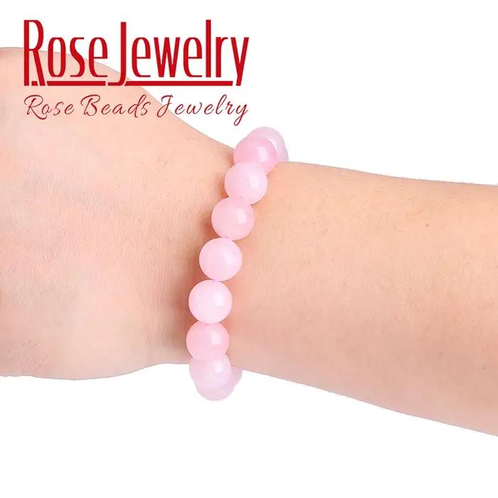 Bracelet en pierre naturelle Rose Quartz cristal perles