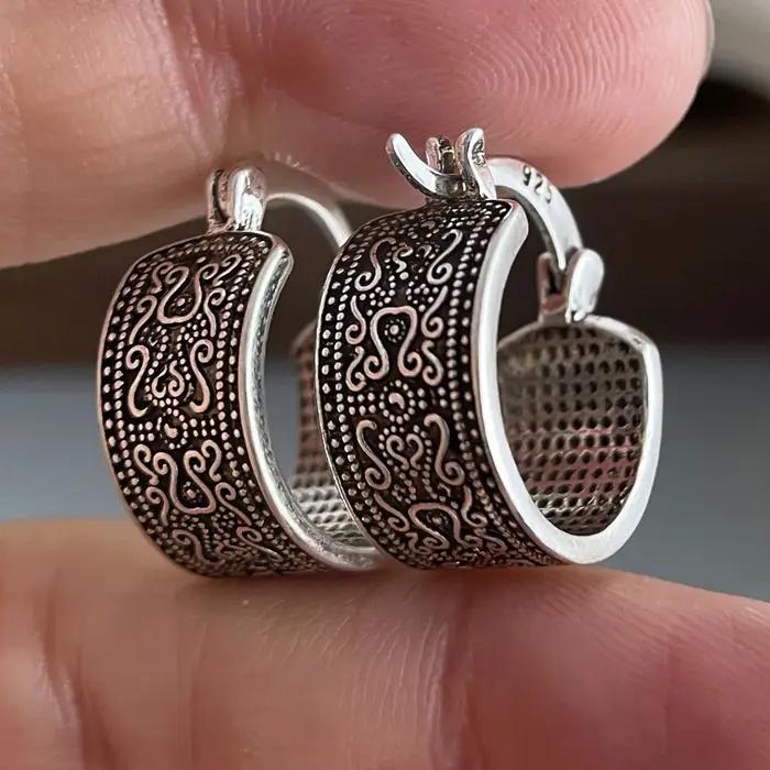 Boucles d'oreilles en argent regardé 925 pour femmes