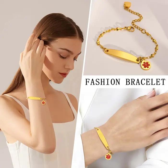 Bracelet médical personnalisé gratuit pour femmes