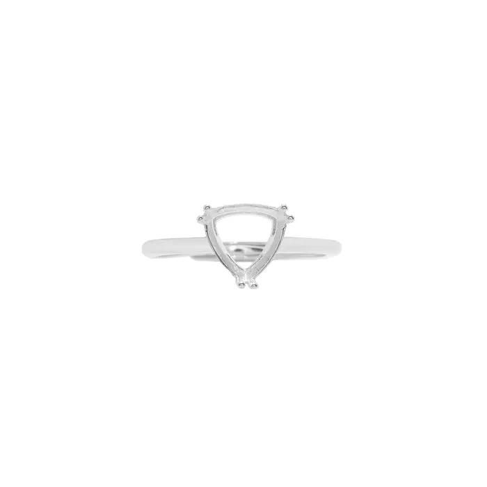 Paramètres de bague à griffes triangulaires, bague plaquée or rose en argent sterling 925 massif, ba