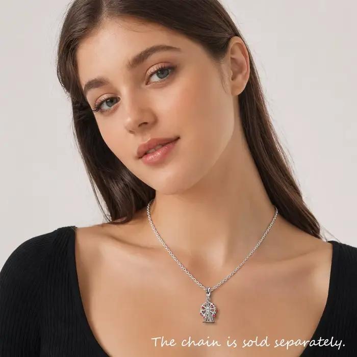Breloque Grande Roue Style Européen Club pour Femmes Occasions Spéciales Bijou en Argent Sterling 925 Occasionnel et Polyvalent