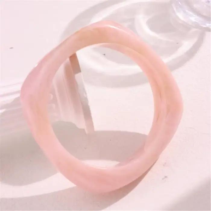 Bracelet en résine épaisse 39BD, accessoire déclaration Unique forme carrée géométrique