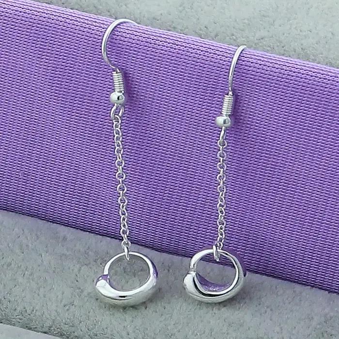 Boucles d'oreilles en argent sterling 925 goutte d'eau pour femmes bijoux de soirée et mariage élégants