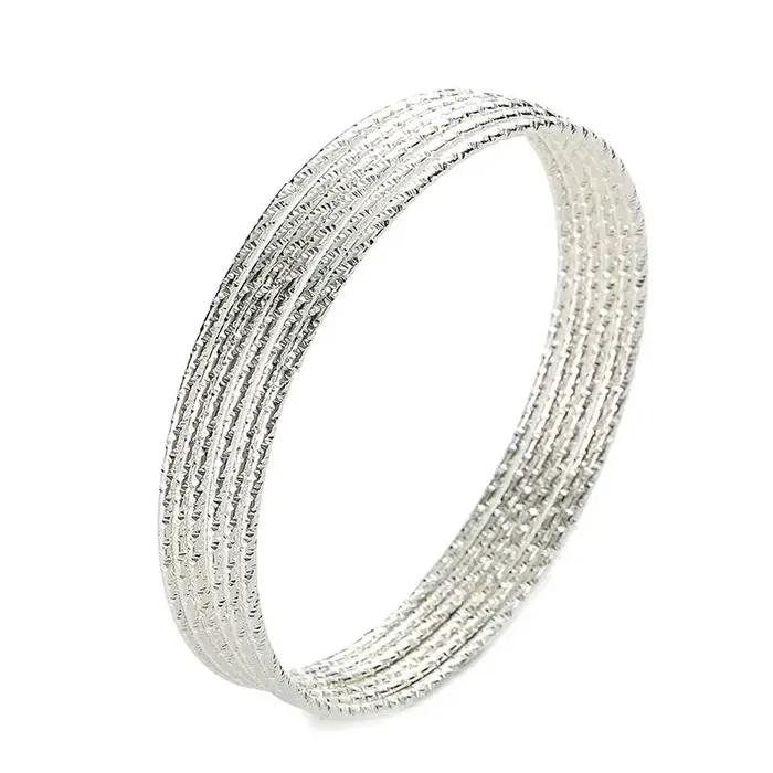 Bracelets pour femmes mode plaqués or couleur argent big bangle wire fil rond design tracker d'humeur élégants cadeaux occasions spéciales