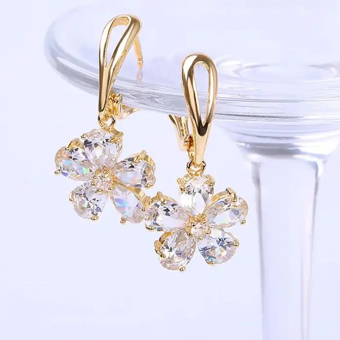 HUAMI – boucles d'oreilles pendantes en or plaqué 18K