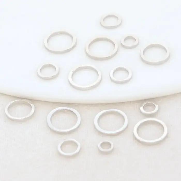 Anneaux fermés en laiton plaqué or 14K