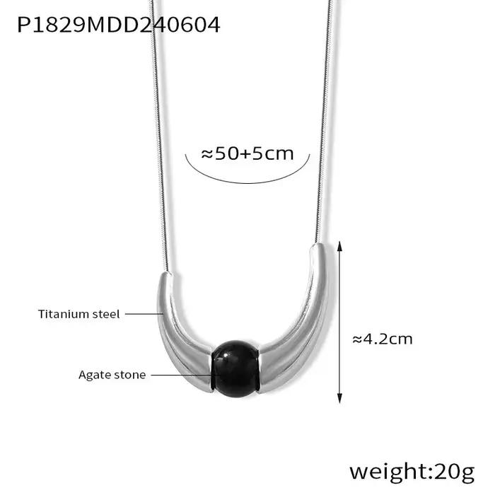 Ensemble de boucles d'oreilles et collier Chic, pendentif rond de Style d'angle Unique, avec chaîne fine en acier inoxydable, bijoux à breloques à la mode