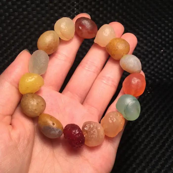 Alxa – Bracelet en pierre d'agate Gobi colorée
