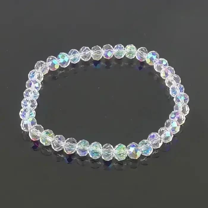 Nouveau Bracelet en cristal d'autriche artificiel, perles en pierre brillante, corde élastique, bijoux pour femmes
