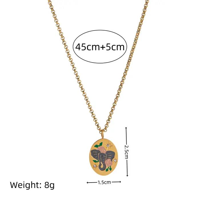 Pendentif plaqué or 18 carats – Bijoux papillon soleil lune en acier inoxydable
