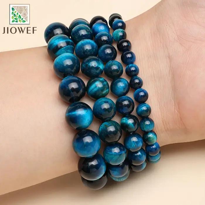 Bracelet œil de tigre bleu naturel