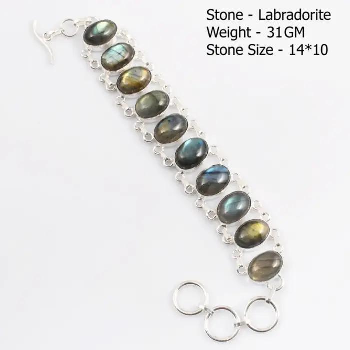 Bracelet en labradorite véritable, bijoux pour femmes, cadeau