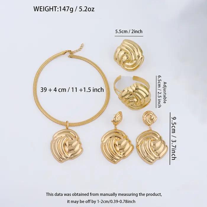 Ensemble de bijoux couleur or dubaï pour mariée