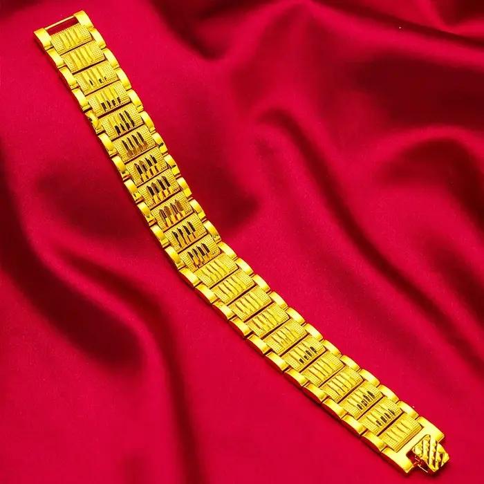 Bracelet populaire en or véritable 24 carats 9999