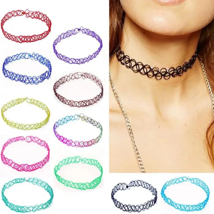 Collier Ras du Cou Gothique Mignon Punk Extensible Bijou Feminin Cadeau Fete Mariage Amis