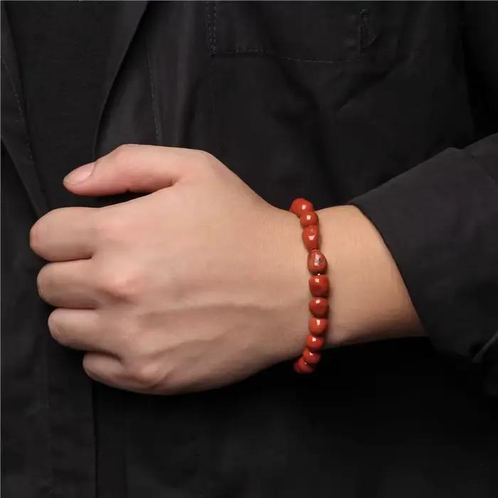 Bracelet en pierres naturelles rondes et aléatoires, améthystes en œil de tigre, Lapis Lazuli, perles en cristal rouge, bijoux pour femmes et hommes