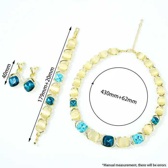 Ensemble de bijoux en cristal de mode de Dubaï