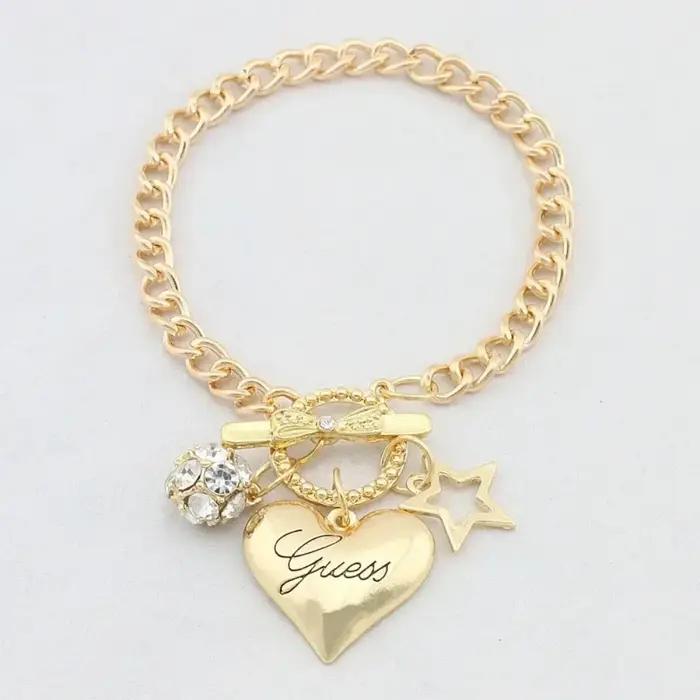 Bracelets à breloques coeur d'amour pour femme