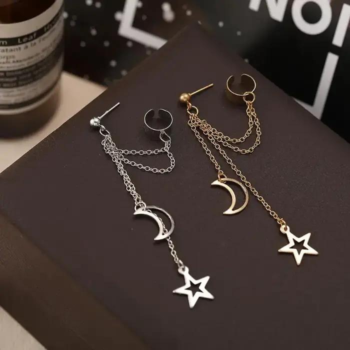 Boucles d'oreilles pendantes élégantes à longue chaîne pour femmes