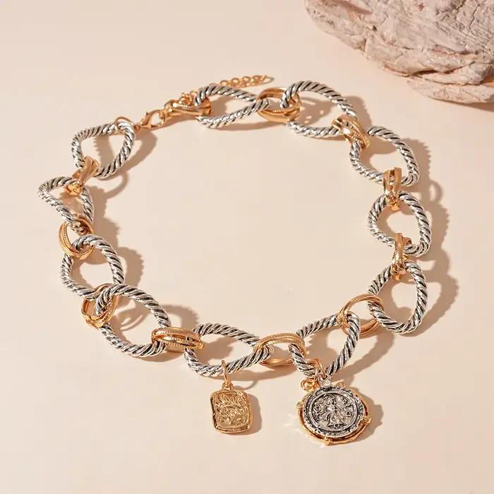 ZAA collier pour femmes exagéré lourd pièce pendentif