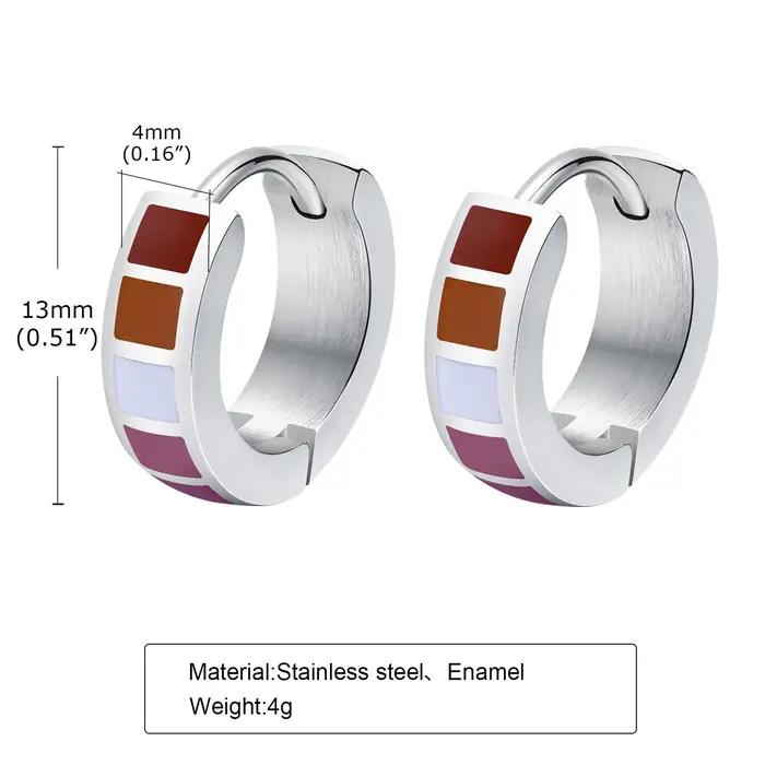 Petites boucles d'oreilles créoles unisexes pour hommes et femmes