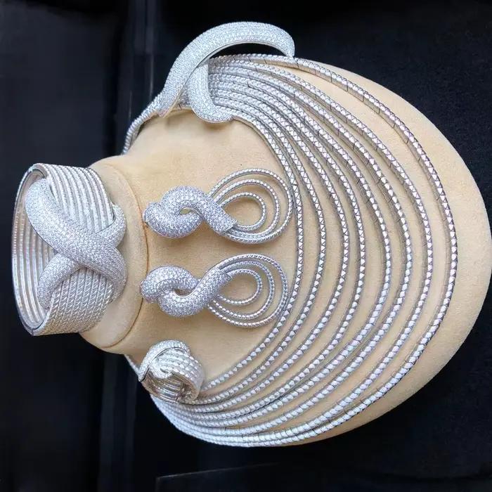 Missvikki – accessoires de mariée originaux, collier, boucles d'oreilles, bracelet, bague, ensembles de bijoux de luxe, chaînes multiples pour femmes, spectacle de mariage