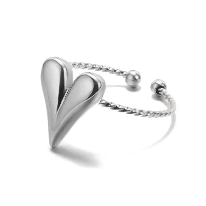 Bagues Claddagh classiques élégantes pour femmes, plaquées or 18 carats, en acier inoxydable, anneau