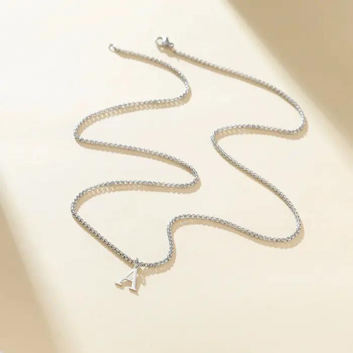 Collier chaîne Cazador A-Z avec initiale pour homme