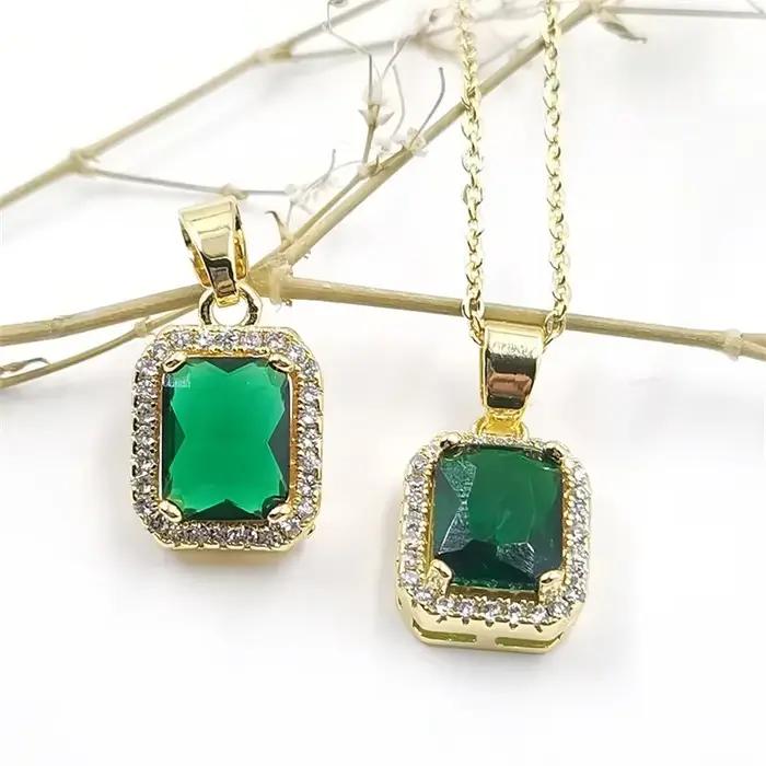 Collier de luxe en Malachite verte pour femmes, sensation haut de gamme, pendentif, pièce unique, chaîne de clavicule polyvalente à la mode