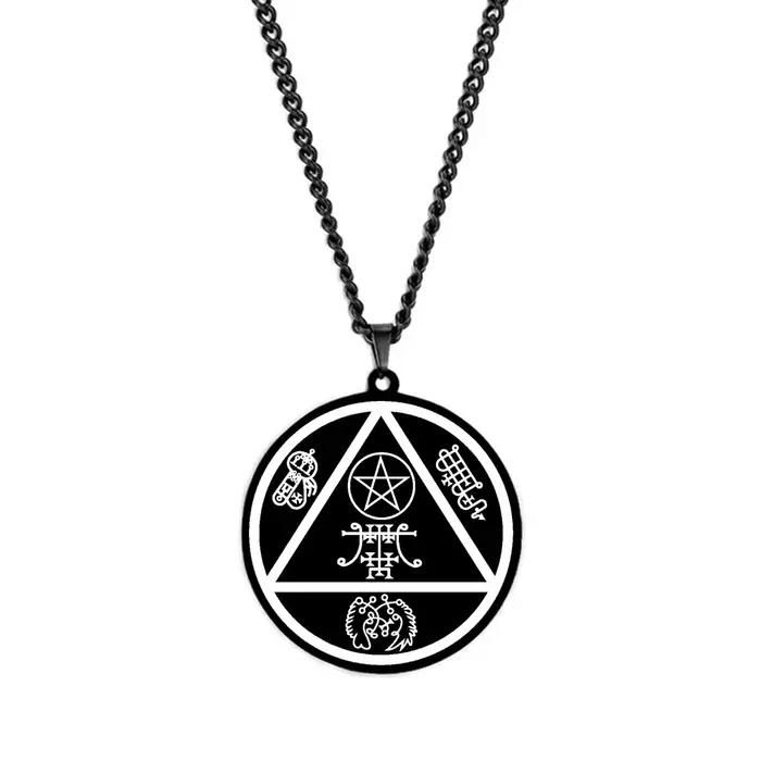 Collier Talisman d'Argent pour Abondance Homme Occasions Spéciales Acier Inoxydable Prospérité Élégant Pendentif Occasions Spéciales