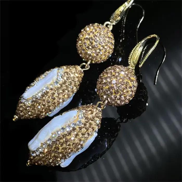 Ensembles de bijoux en perles d'eau douce turques pour femmes occasions spéciales colliers boucles doreilles bagues