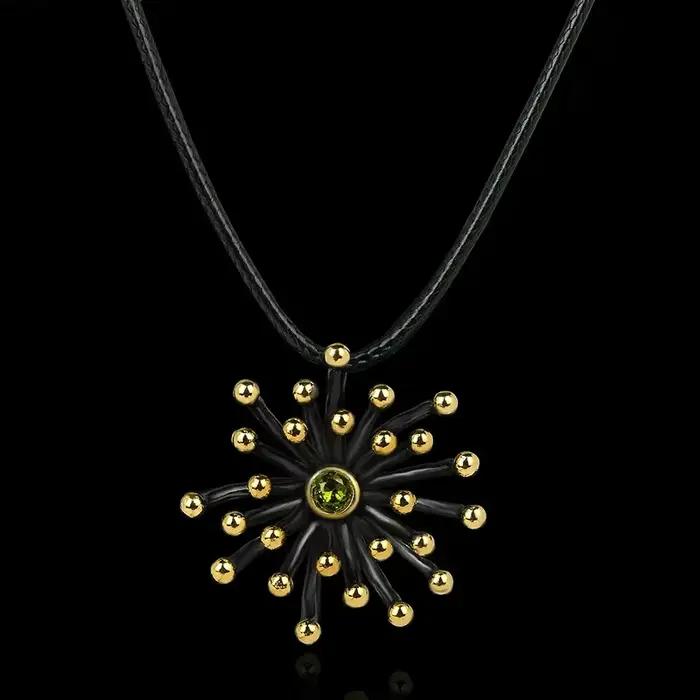 Collier bicolore de style ethnique bohème pour femme, pendentif coeur fleur, pull JOParty, clavicule
