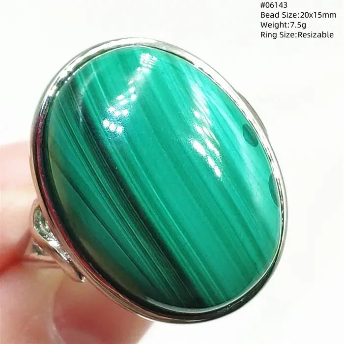 Bague en malachite verte naturelle réglable pour femmes et hommes, pierre de mode, alliance de mariage, bijou de qualité, pierre précieuse, certifiée CNNG, idéal pour les occasions spéciales