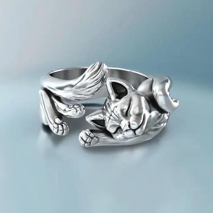 Bague Ailes d'Ange Style Coréen Femme Anneau Réglable Strass Argent Occasions Spéciales