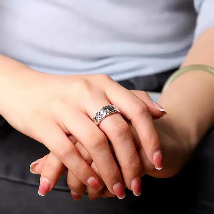 Bague en argent sterling 925 sertie d'animal de compagnie pour femmes occasions spéciales mariage soirée de gala anniversaire fiançailles