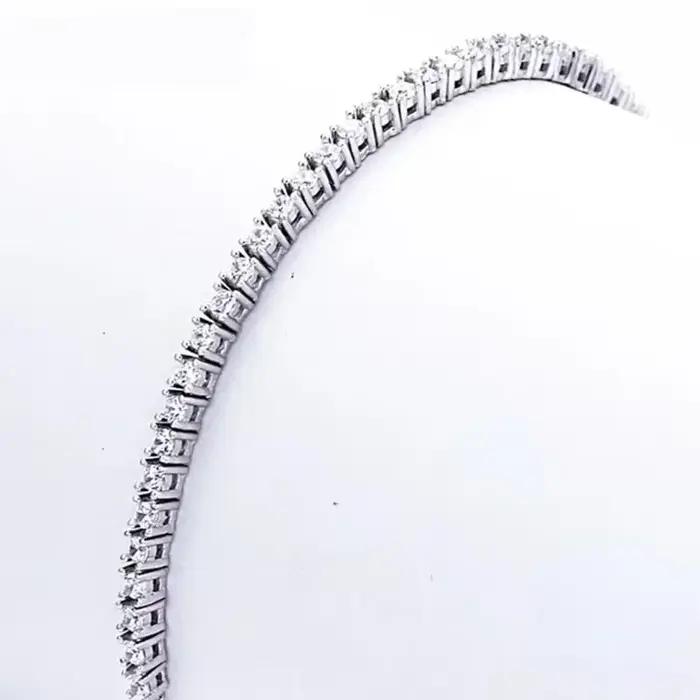 SAIYE-Bracelet de tennis en argent regardé véritable, bijoux en argent 925 pur, 18cm, 2mm, cadeau des travailleurs de la cone contre-indiqué