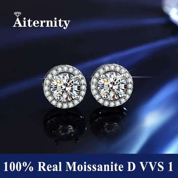 Boucles d'oreilles Moissanite pour femmes