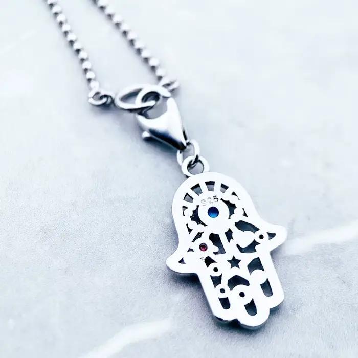 Collier breloque main de Fatima en argent Sterling 925, bijoux de marque bohème, mode Europe, cadeau pour femmes et hommes